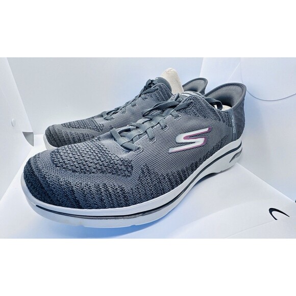 SKECHERS Go Walk Flex Hands Free Gray Slip-ins Sneaker Men's size 15 STORE WORN - Picture 2 of 9
